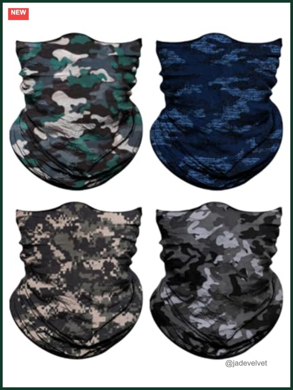 4-Pack Neck Gaiter for Men Women Face Cover Mask Head Wrap Balaclava Bandana